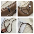 thumbnail image 3 of Nueva moda Otoño e Invierno bolso mensajero nicho cadena hombro PU axila bagkhaki, 3 of 6