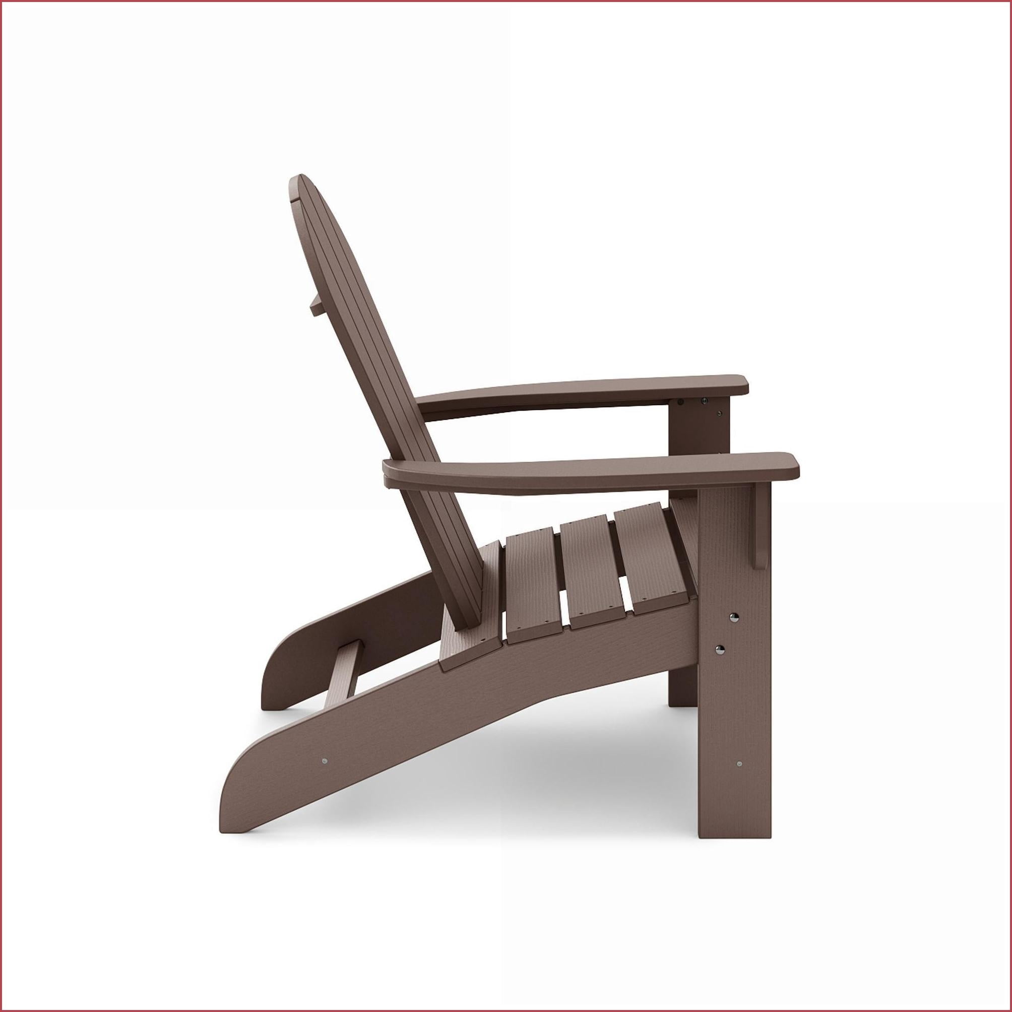 Outdoor Adirondack Chair – Classic Style for Pool, Patio, Garden | Walnut Brown | HDPE Poly Lumber