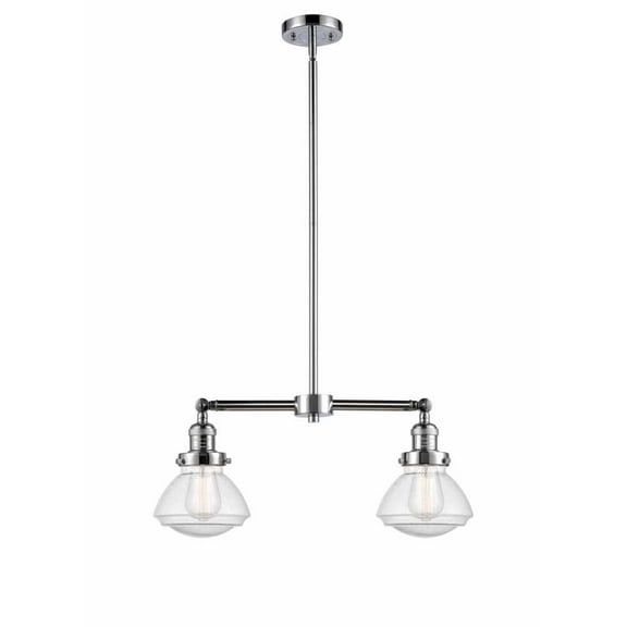 Innovations 209-PC-G324-LED Olean 2 Light Chandelier part of the Franklin Restoration Collection, Polished Chrome