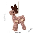 thumbnail image 3 of Cadancy Christmas Ornaments Fabric Reindeer Hanging Pendant Tree Decoration Holiday Seasonal Home Decor Party Rustic Mantle Wall Window Decorations, 3 of 6