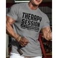 thumbnail image 2 of Gymish Therapy Session Workout T-Shirt for Men, Funny Gym Shirts, Lifting T-Shirt, Deadlift Tee, Men's Gym Shirt, Workout Tops, Powerlifting & Bodybuilding Tee, 2 of 6