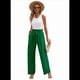 thumbnail image 2 of Pantalones de Salón Anchos para Mujer, Color Verde, Talla L, 2 of 8