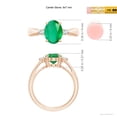 thumbnail image 4 of ANGARA Natural Tapered Shank 1.5 ct Emerald Solitaire Ring with Diamond Accents in 14K Rose Gold for Women (Size-9x7mm) | May Birthstone, Anniversary, Jewelry Gift for Women | Natural Emerald Ring, 4 of 9