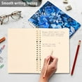 thumbnail image 5 of Blue Floral Flowers Ring Binder Notebook Journey Note Diary College Ruled Spiral Notebook Study Loose Leaf Paper A5 60 Pages, 5 of 8