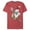 Red Heather, variant on Men's Lost Gods Santa Yeti  Graphic Tee Charcoal Small