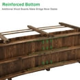 thumbnail image 6 of VINGLI 7.5 ft Garden Bridge, Classic Wooden Arch with Safety Rails Footbridge for Pond, Creek or Farm-Natural Wood, 6 of 9