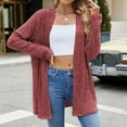 thumbnail image 5 of Awdenio Womens Winter Sweaters Casual Solid Long Sleeve Outwear Open Front Cardigan Sweaters for Women,Size M, 5 of 7