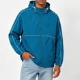 thumbnail image 6 of Men's Sunscreen Jacket Lightweight Breathable Solid Coat Plus Size | Fishing Sun Protection Hoodie Nylon Spandex Quick Dry UPF 50+ Outdoor Hiking Camping Travel | Zenithor,Blue L, 6 of 7