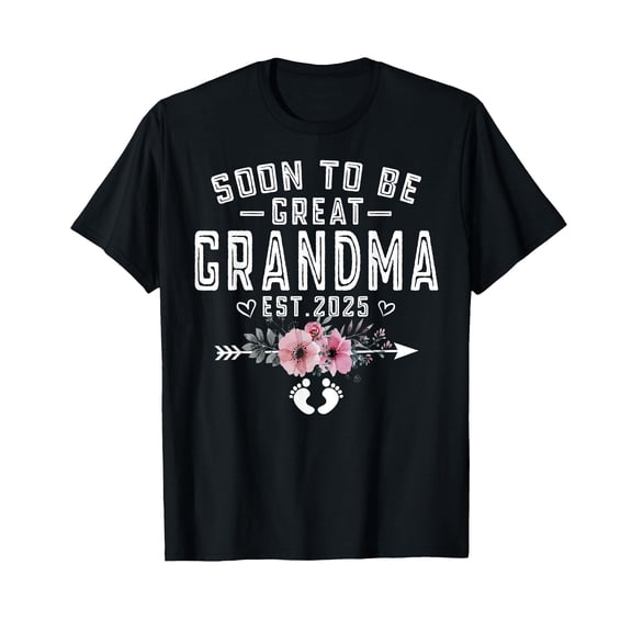 Soon To Be Great Grandma 2025 New Baby Pregnancy T-Shirt
