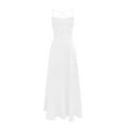 thumbnail image 4 of UPPADA Women's Long Satin Slit Prom Dresses Long formal Dress Evening Party Spaghetti Straps Backless Slit Ball Gown with Pockets White,XXL, 4 of 6