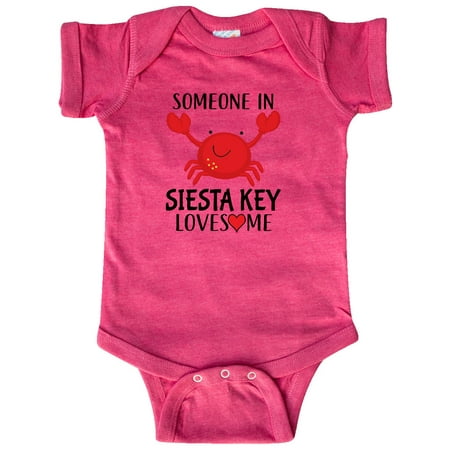 

Inktastic Someone in Siesta Key Florida Loves Me Gift Baby Boy or Baby Girl Bodysuit