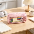thumbnail image 4 of Aaihamo Cute Pencil Case, Stylish Polka Dots Embroidery Pencil Bag, Double Layer Large Capacity Portable Stationery Pouch for Teens Adults Office Desktop Decor, 4 of 7