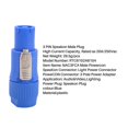 thumbnail image 3 of 10 unids/lote Nac3fca Speakon Plug conector Powercon macho de 3 pines 20a 250v Ac conector de clavija de alimentación azul, 3 of 5