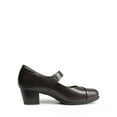 thumbnail image 3 of BURUDANI Women's Chunky Low Block Closed Toe Heels Mary Janes Pumps Comfortable Round Toe Dress Work Wedding Shoes, 3 of 7