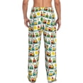 thumbnail image 6 of Cauagu Train With Animals Mens Pajama Pants Sleep & Lounge Pants,PJ Bottoms with Pockets-Medium, 6 of 7