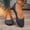 Dark Gray, variant on Women's Knitted Ballet Flats Spacious Round Toe Slip-On Comfort Shoes for Office Work Daily Wear