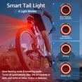 thumbnail image 3 of Smart Bike Tail Light, Bike Brake Sensing Rear Lights, Bike Wireless Anti Theft Alarm, IP65 Waterproof, USB Rechargeable, 110db loud, Automatic Brake Light with Remote Fits on Any Road Bicycle, 3 of 8