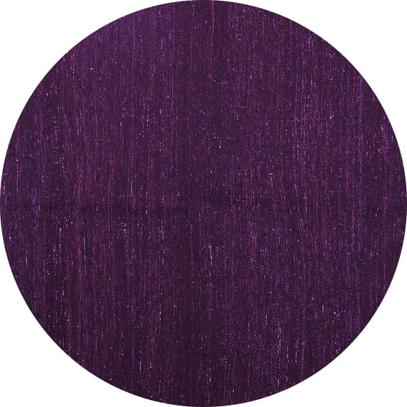 Ahgly Company Indoor Round Abstract Purple Contemporary Area Rugs, 4' Round