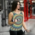 thumbnail image 6 of Uemuo Round Mandala1 Pattern Workout Tank Tops for Women Breathable Moisture-wicking tank top Sleeveless Running Loose Fit Yoga Tops Active Shirts Sports Gym Exercise, 6 of 9