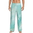 thumbnail image 2 of Lsque Blue Marble Print Men's Pajama Pants, Lounge Pant - Comfortable Home Wear,Elastic Waistband, Stylish Design-XX-Large, 2 of 9