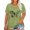 Green, variant on Womens Casual Tops Round Neck Comfortable Stylish Beach Essentials for Women,Black,L