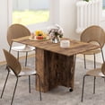 thumbnail image 2 of HOMCOM Folding Dining Table, Drop Leaf Table with 2-tier Shelves, 2 of 10