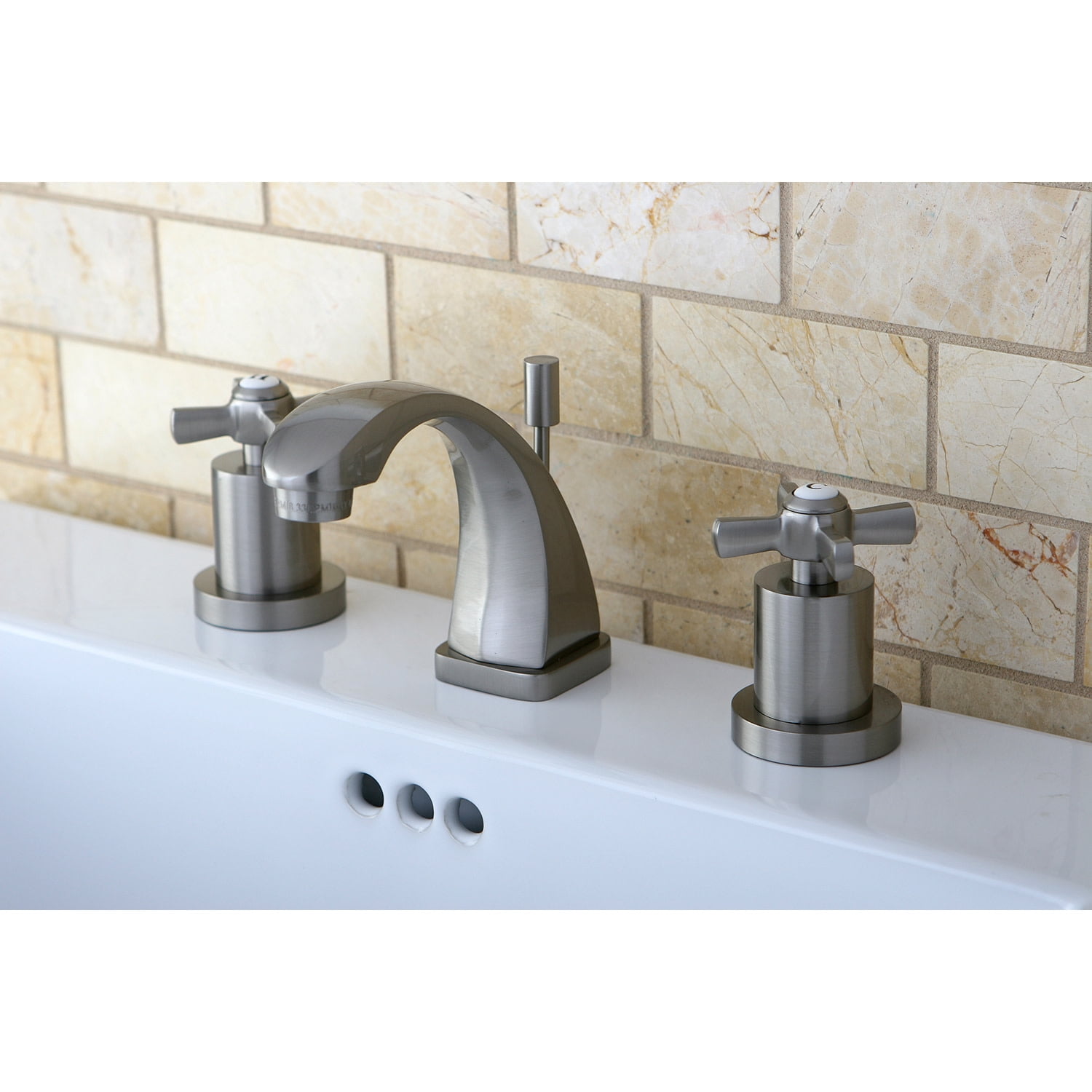 Kingston Brass KS4948ZX 8 in. Widespread Bathroom Faucet, Brushed Nickel