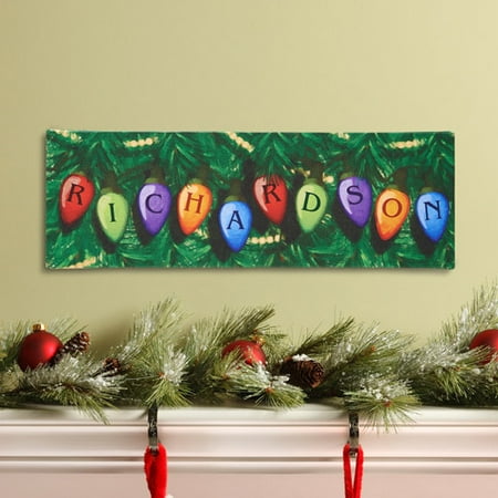 personalized christmas lights 6 quot x 18 quot canvas walmart com personalized christmas lights 6 quot x 18 quot canvas walmart com