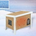 thumbnail image 6 of GONICHA Outdoor Cat House Weatherproof, Poly Lumber Cat Houses for Outdoor Cats Insulated, Feral Cat Shelter with Escape Door and Openable Roof ,Teak color, 6 of 7