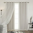 thumbnail image 2 of Aurora Home  Mix & Match Blackout Lace 4-piece Curtain Panel Set Light Pink 52"W x 84"L 84 Inches, 2 of 5