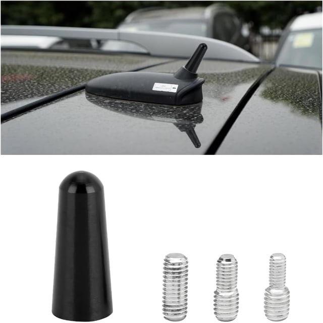 CGEAMDY Mini Car Radio Aerial Antenna 3cm Stubby Antenna with Aluminum Alloy Threading