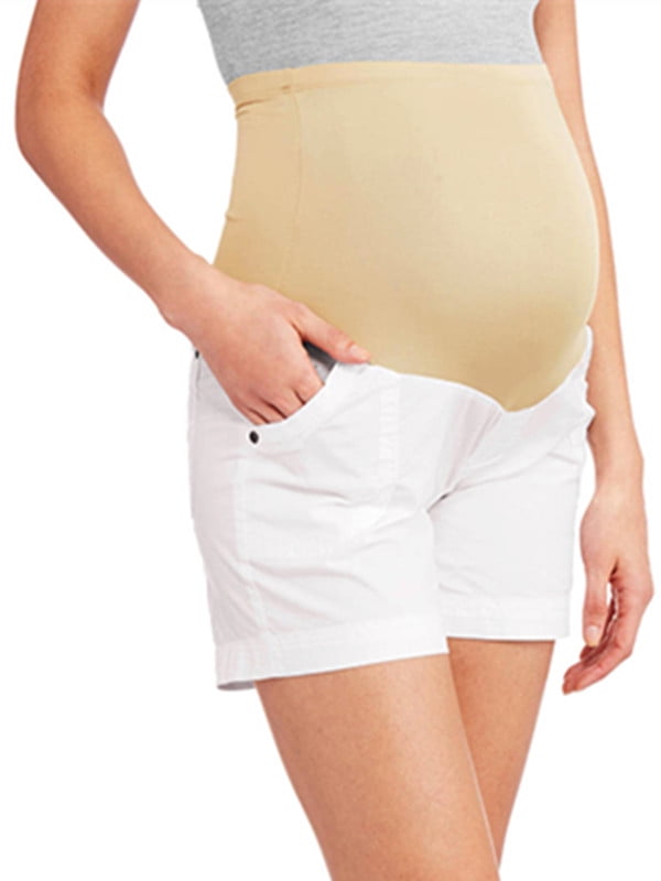 Vonda Women Comfy FullPanel Woven Maternity Shorts