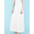 thumbnail image 4 of Made by Johnny Women's Fold-Over Maxi Skirt S WHITE, 4 of 7