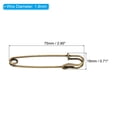 thumbnail image 2 of Uxcell Safety Pins 2.95 Inch Large Metal Sewing Pins Bronze Tone 50Pcs, 2 of 5