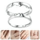 thumbnail image 5 of EeaseMX 1 par de anillos abiertos ajustables con grabado de luna y sol, joyería para parejas, regalo, 5 of 7
