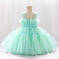 thumbnail image 2 of Baby Girls Birthday Party Princess Tulle Dress Toddler Wedding Bridesmaid Ball Gown 0-6T, 2 of 7