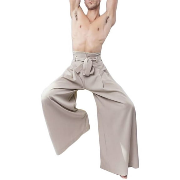Men's Loose High Waist Pants Loungewear Home Casual Yoga Pants Trousers