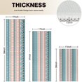 thumbnail image 4 of Pink and Blue Geometric Striped Pattern Kitchen Rugs Sets Of 3,Kitchen Runner Rugs Non Skid Washable,Decorative Kitchen Floor Mats for Kitchen,Sink,Laundry,17"x30"+ 17"x47" + 17"x59", 4 of 6