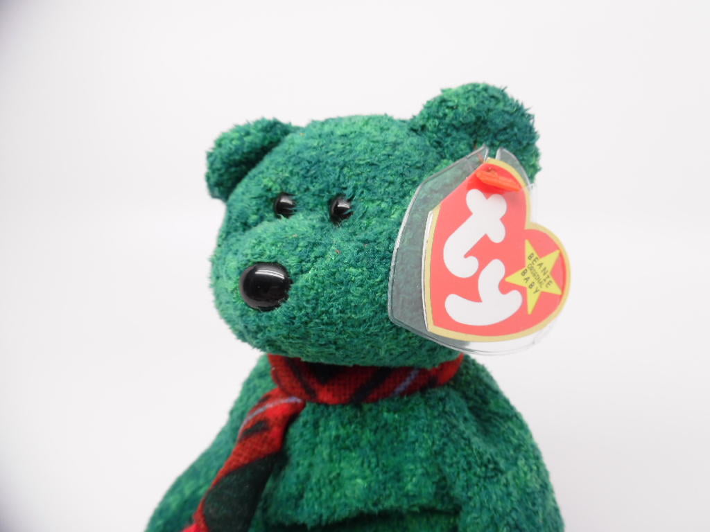 Wallace Retired 2000 Ty Scottish Beanie Buddy 12in Green Teddy Bear 3up 9387 for sale online 