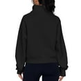 thumbnail image 4 of SAATLERI Cropped Sweatshirt Womens Full Zip Up Oversized Casual Pullover Long Sleeve Collar Tops Fall Fashion 2025 Winter Clothes, 4 of 6