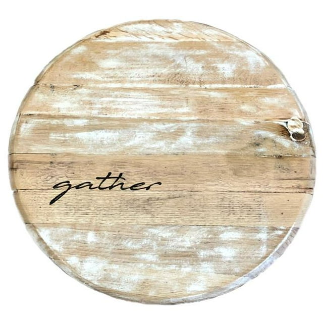 Brighton Homes BHL-SP21 Bourbon Head Lazy Susan Scripted Painted