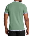 thumbnail image 6 of Ceisia Men's Short Sleeve Crew Neck T-Shirt Solid Color with Contrast Panels Casual Basic Pullover Top Soft Stretchy Gifts for Father, 6 of 7