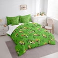 thumbnail image 2 of Feelyou Green Largemouth Bass Fish Bedding Comforter Set for Men Kids, Retro Hook Wildlife Queen Bedding Sets, Reversible, 7 Pieces, 2 of 7