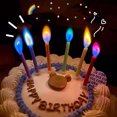 thumbnail image 4 of Descuentos Imperdibles, Velas de cumpleaños, 6 piezas, para fiestas, festivales, llamas de colores, velas y portavelas multicolores increíbles Akmoler, 4 of 9
