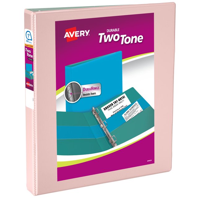 Carpeta de 3 anillas Avery, bicolor, Durable View, anillas inclinadas de 1,5 cm