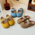 thumbnail image 4 of Mepaouo Kids Suede Clogs Toddlers Boys Girls Pearl Dress Shoes Slip on Mules Flat Mary Jane, 4 of 8