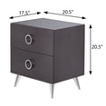 thumbnail image 6 of Espresso 2-Drawer Rectangular Accent Table Espresso + Primary Living Space + Contemporary + Drawers + Rectangular + Wood, 6 of 6