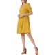 thumbnail image 4 of INSPIRE CHIC Vestido Bohemio con Cuello Redondo Fruncido de Manga Corta con Volantes Amarillo XL, 4 of 6