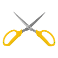 thumbnail image 3 of Zenport ZS102 Floral Scissors With Safety Cap, 2.75 Inch Carbon Steel Blades, Yellow - 10 Pack, 3 of 6