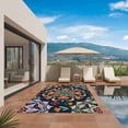 thumbnail image 3 of Vintage Flower Outdoor Rug for Patio/Deck/Porch, Non-Slip Large Area Rug 5 x 8 Ft, Boho Abstract Colorful Ethnic Floral Indoor Outdoor Rugs Washable Area Rugs, Reversible Camping Rug Carpet Runner, 3 of 8